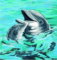 Картины по номерам(цифрам) - Алматы, "Счастливые дельфины"