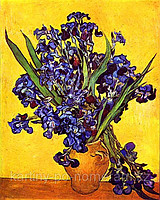 Картины по номерам - Алматы, "Ваза с ирисами Ван Гог"