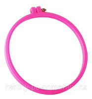 Пяльцы пластиковые, диаметр 21 cм, цвет: розовый