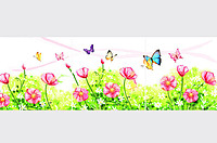 Картина раскраска по цифрам (по номерам)"Весенний луг", триптих