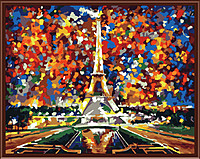 Картины-раскраски по номерам, "Париж моей мечты. Л.Афремов"