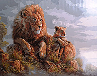 Картина по номерам "Король лев 40х50"