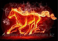 Картины по номерам - Алматы, "Огненный конь"