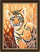 Картины по номерам - Алматы, "Симпатичный тигренок"