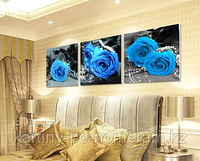 Картина раскраска по цифрам (по номерам)"Голубые розы"
