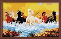Картины по номерам - Алматы, "Восемь коней"