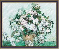 Картины по номерам - Алматы, "Ваза с розами Ван Гог"