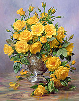 Картина по номерам "Букет желтых роз"
