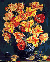 Картина по номерам "Пестрые тюльпаны"